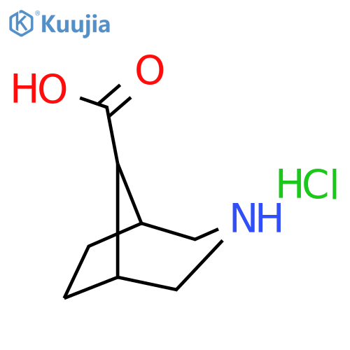 3-Azabicyclo3.2.1octane-8-carboxylic AcidHydrochloride (1:1) structure