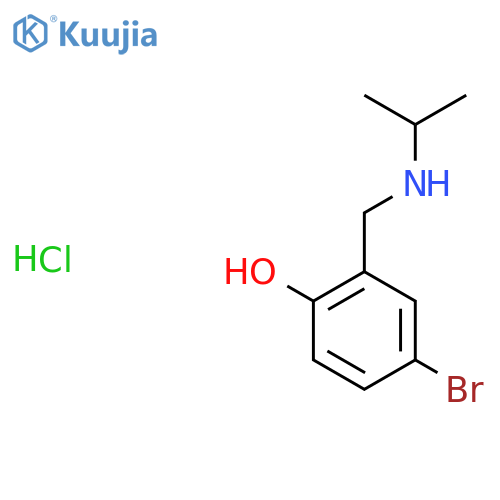 4-Bromo-2-{[(propan-2-yl)amino]methyl}phenol hydrochloride structure