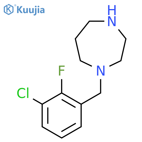 1-[(3-Chloro-2-fluorophenyl)methyl]-1,4-diazepane structure