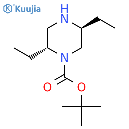 (2R,5S)-1-Boc-2,5-diethyl-piperazine structure