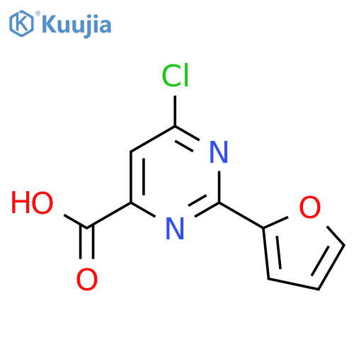 4-Pyrimidinecarboxylic acid, 6-chloro-2-(2-furanyl)- structure