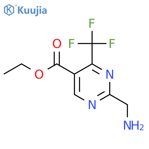 Ethyl 2-(aminomethyl)-4-(trifluoromethyl)pyrimidine-5-carboxylate structure