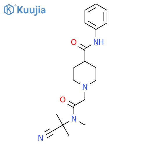 1-{[(1-cyano-1-methylethyl)(methyl)carbamoyl]methyl}-N-phenylpiperidine-4-carboxamide structure