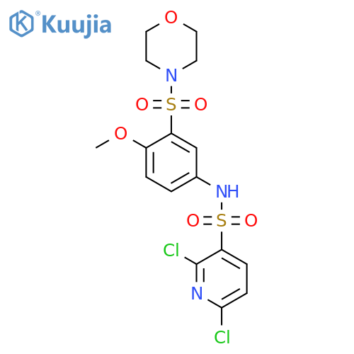 2,6-Dichloro-N-[4-methoxy-3-(morpholine-4-sulfonyl)phenyl]pyridine-3-sulfonamide structure