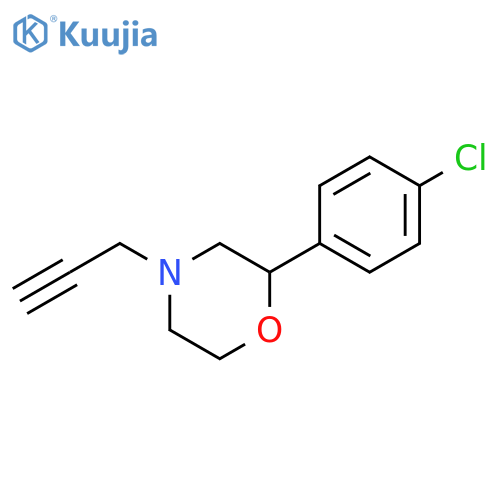 Morpholine, 2-(4-chlorophenyl)-4-(2-propyn-1-yl)- structure