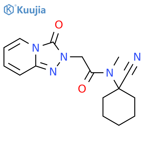 N-(1-cyanocyclohexyl)-N-methyl-2-{3-oxo-2H,3H-[1,2,4]triazolo[4,3-a]pyridin-2-yl}acetamide structure
