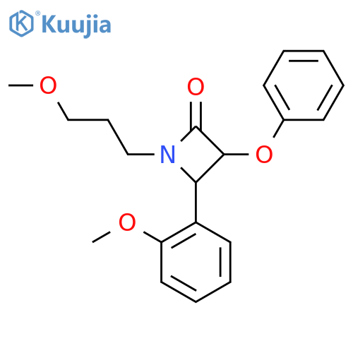 4-(2-Methoxyphenyl)-1-(3-methoxypropyl)-3-phenoxyazetidin-2-one structure