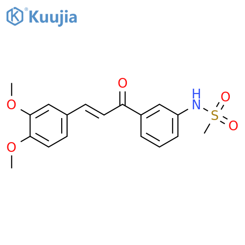 N-{3-[(2E)-3-(3,4-dimethoxyphenyl)prop-2-enoyl]phenyl}methanesulfonamide structure