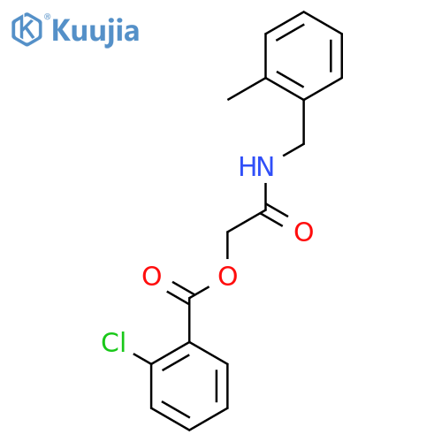 {[(2-methylphenyl)methyl]carbamoyl}methyl 2-chlorobenzoate structure