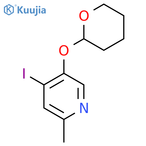 4-Iodo-2-methyl-5-((tetrahydro-2H-pyran-2-yl)oxy)pyridine structure