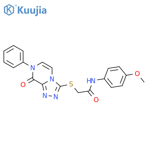 N-(4-methoxyphenyl)-2-({8-oxo-7-phenyl-7H,8H-[1,2,4]triazolo[4,3-a]pyrazin-3-yl}sulfanyl)acetamide structure