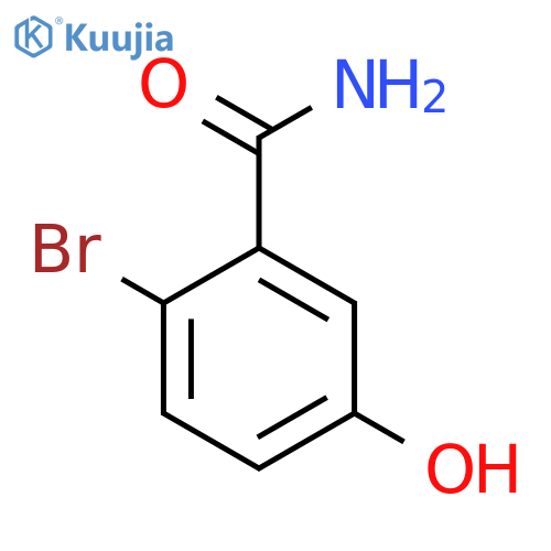 2-Bromo-5-hydroxybenzamide structure
