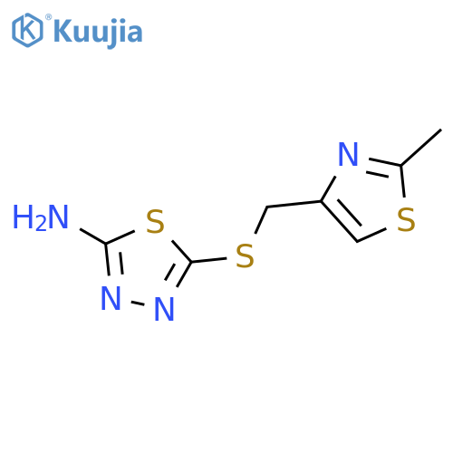 5-{(2-Methyl-1,3-thiazol-4-yl)methylthio}-1,3,4-thiadiazol-2-amine structure