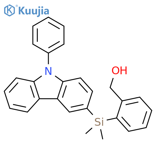 {2-[DiMethyl-(9-phenyl-9H-carbazol-3-yl)-silanyl]-phenyl}-Methanol structure