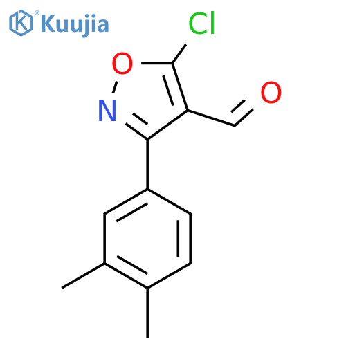 5-Chloro-3-(3,4-dimethylphenyl)-1,2-oxazole-4-carbaldehyde structure