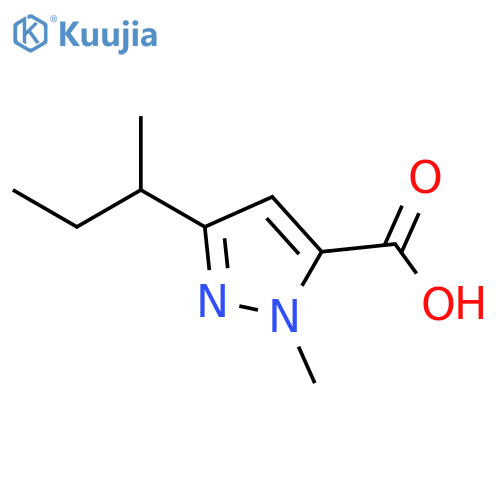 3-(butan-2-yl)-1-methyl-1H-pyrazole-5-carboxylic acid structure