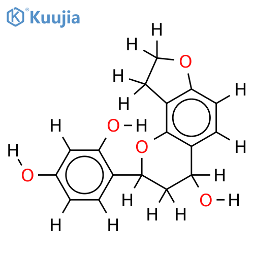 (2R,4S)-2',4'-dihydroxy-2H-furan-(3'',4'':8,7)-flavan-4-ol structure