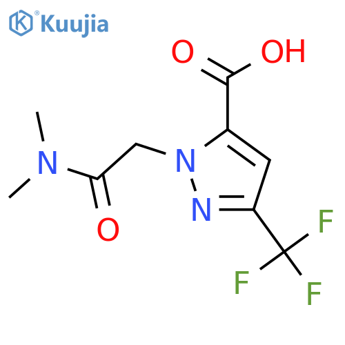 1-(dimethylcarbamoyl)methyl-3-(trifluoromethyl)-1H-pyrazole-5-carboxylic acid structure