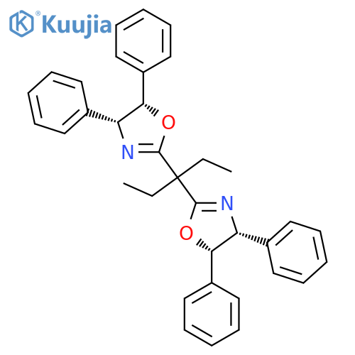 (4R,4'R,5S,5'S)-2,2'-(Pentane-3,3-diyl)bis(4,5-diphenyl-4,5-dihydrooxazole) structure