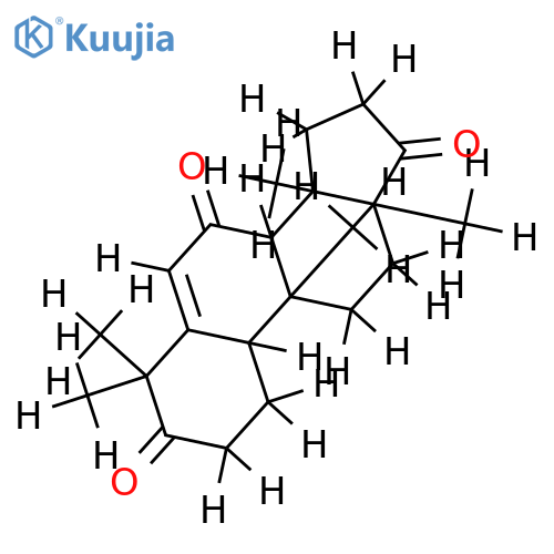 20,21,22,23,24,25,26,27-octanorcucurbit-5-ene-3,7,17-trione structure