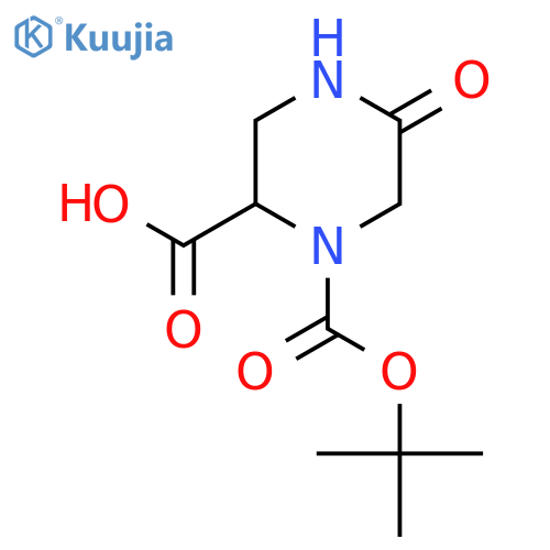 1-(2-Methylpropan-2-yl)oxycarbonyl-5-oxopiperazine-2-carboxylic Acid structure