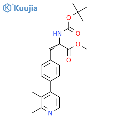 (S)-2-Tert-butoxycarbonylamino-3-[4-(2,3-dimethyl-pyridin-4-yl)-phenyl]-propionic acid methyl ester structure