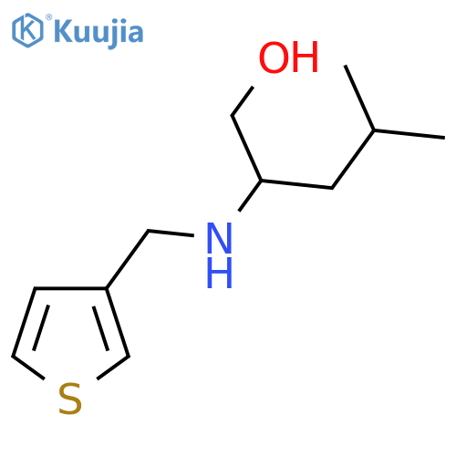 4-methyl-2-{(thiophen-3-yl)methylamino}pentan-1-ol structure
