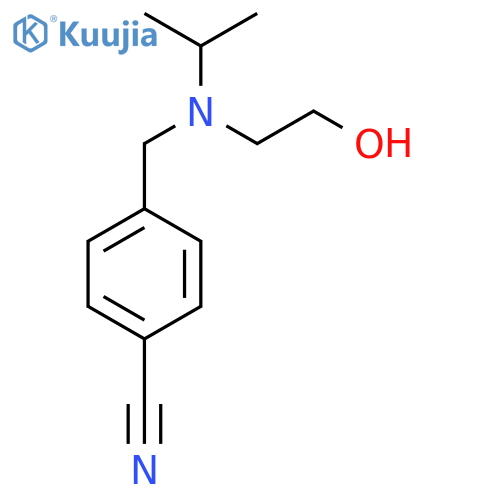 4-{[(2-Hydroxy-ethyl)-isopropyl-amino]-methyl}-benzonitrile structure