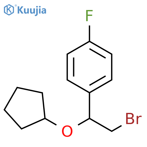 1-2-bromo-1-(cyclopentyloxy)ethyl-4-fluorobenzene structure