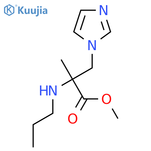 methyl 3-(1H-imidazol-1-yl)-2-methyl-2-(propylamino)propanoate structure