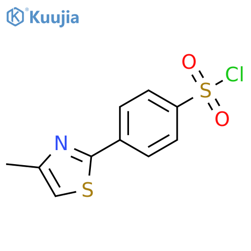 4-(4-methyl-1,3-thiazol-2-yl)benzene-1-sulfonyl chloride structure