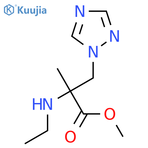 methyl 2-(ethylamino)-2-methyl-3-(1H-1,2,4-triazol-1-yl)propanoate structure