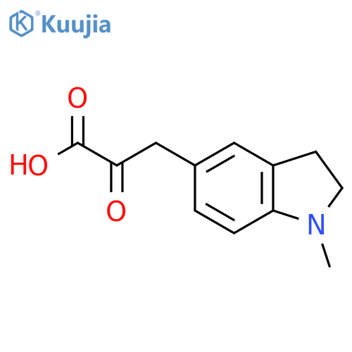 3-(1-methyl-2,3-dihydro-1H-indol-5-yl)-2-oxopropanoic acid structure