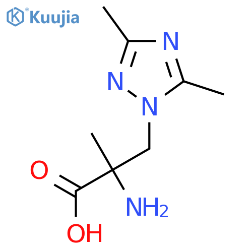 2-amino-3-(dimethyl-1H-1,2,4-triazol-1-yl)-2-methylpropanoic acid structure