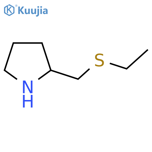 2-[(Ethylsulfanyl)methyl]pyrrolidine structure