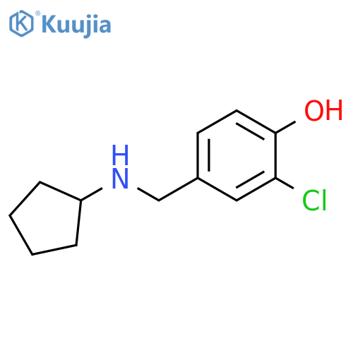 2-Chloro-4-[(cyclopentylamino)methyl]phenol structure