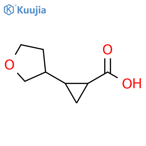 2-(oxolan-3-yl)cyclopropane-1-carboxylic acid, Mixture of diastereomers structure