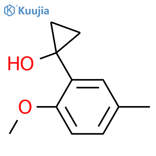 1-(2-methoxy-5-methylphenyl)cyclopropan-1-ol structure