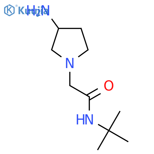 2-(3-Aminopyrrolidin-1-yl)-N-tert-butylacetamide structure