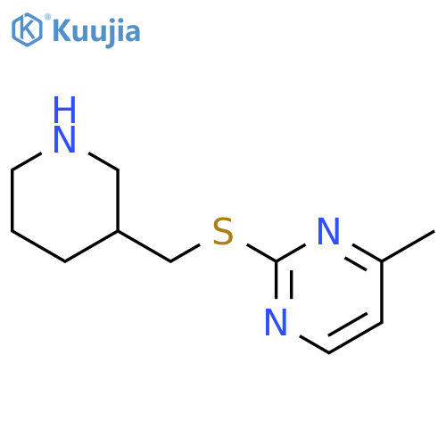 4-methyl-2-{[(piperidin-3-yl)methyl]sulfanyl}pyrimidine structure