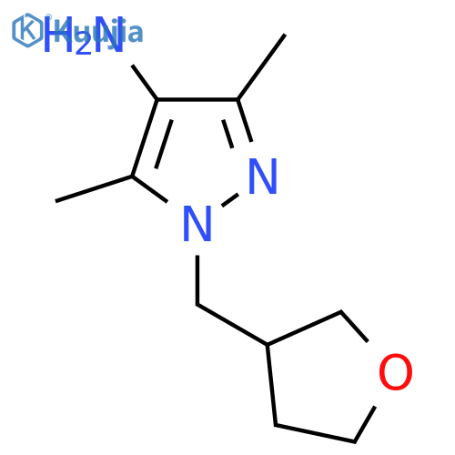 3,5-dimethyl-1-(oxolan-3-yl)methyl-1H-pyrazol-4-amine structure