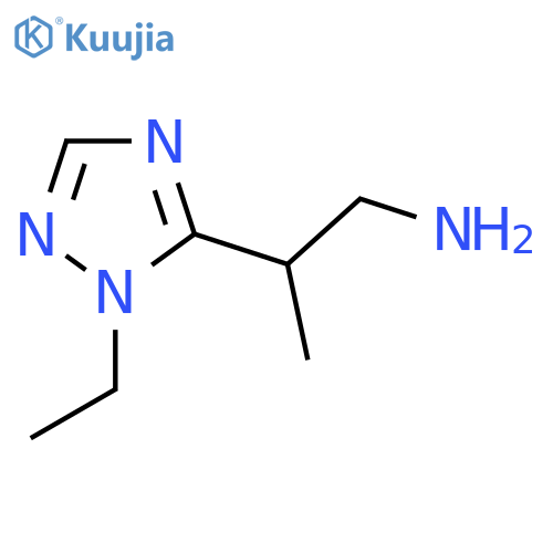 2-(1-ethyl-1H-1,2,4-triazol-5-yl)propan-1-amine structure