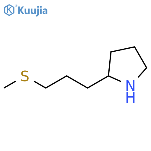 2-3-(methylsulfanyl)propylpyrrolidine structure