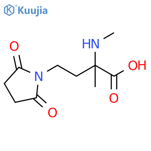 4-(2,5-dioxopyrrolidin-1-yl)-2-methyl-2-(methylamino)butanoic acid structure