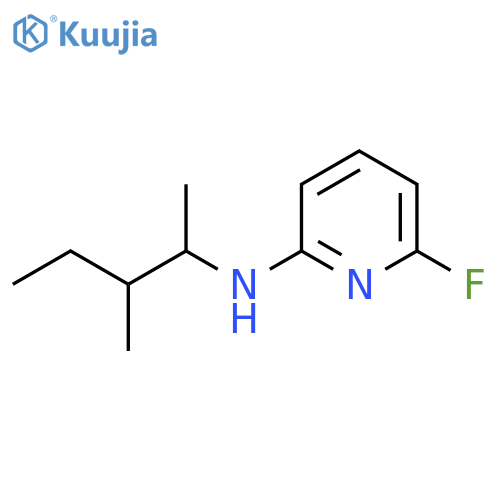 6-fluoro-N-(3-methylpentan-2-yl)pyridin-2-amine structure