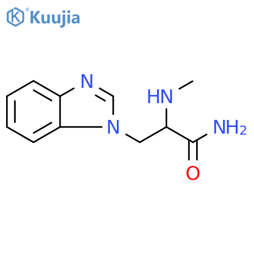 3-(1H-1,3-benzodiazol-1-yl)-2-(methylamino)propanamide structure