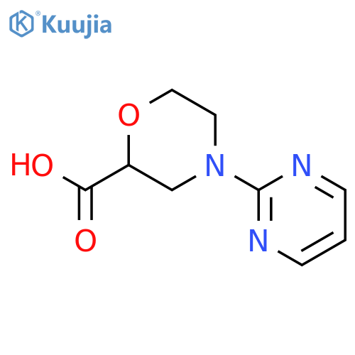 4-(Pyrimidin-2-yl)morpholine-2-carboxylic acid structure