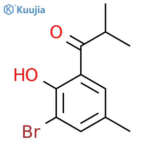 1-(3-Bromo-2-hydroxy-5-methylphenyl)-2-methylpropan-1-one structure