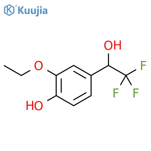 2-ethoxy-4-(2,2,2-trifluoro-1-hydroxyethyl)phenol structure