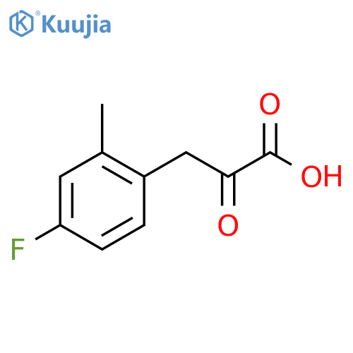 3-(4-fluoro-2-methylphenyl)-2-oxopropanoic acid structure